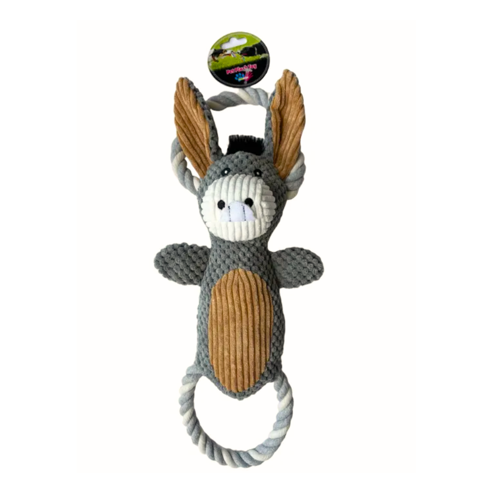 Plush & Rope Toy - Donkey